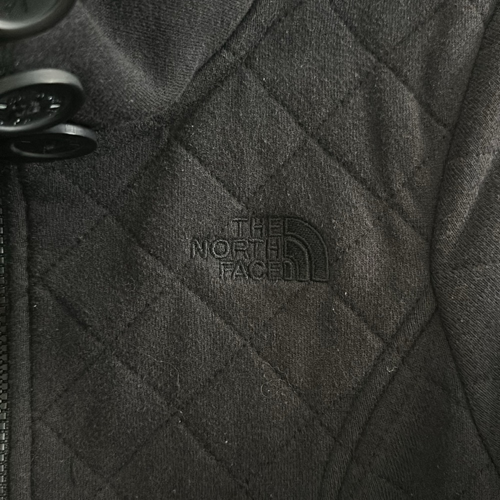 The North Face Long Sweater Jacket Quilted Small Black - Picture 3 of 9
